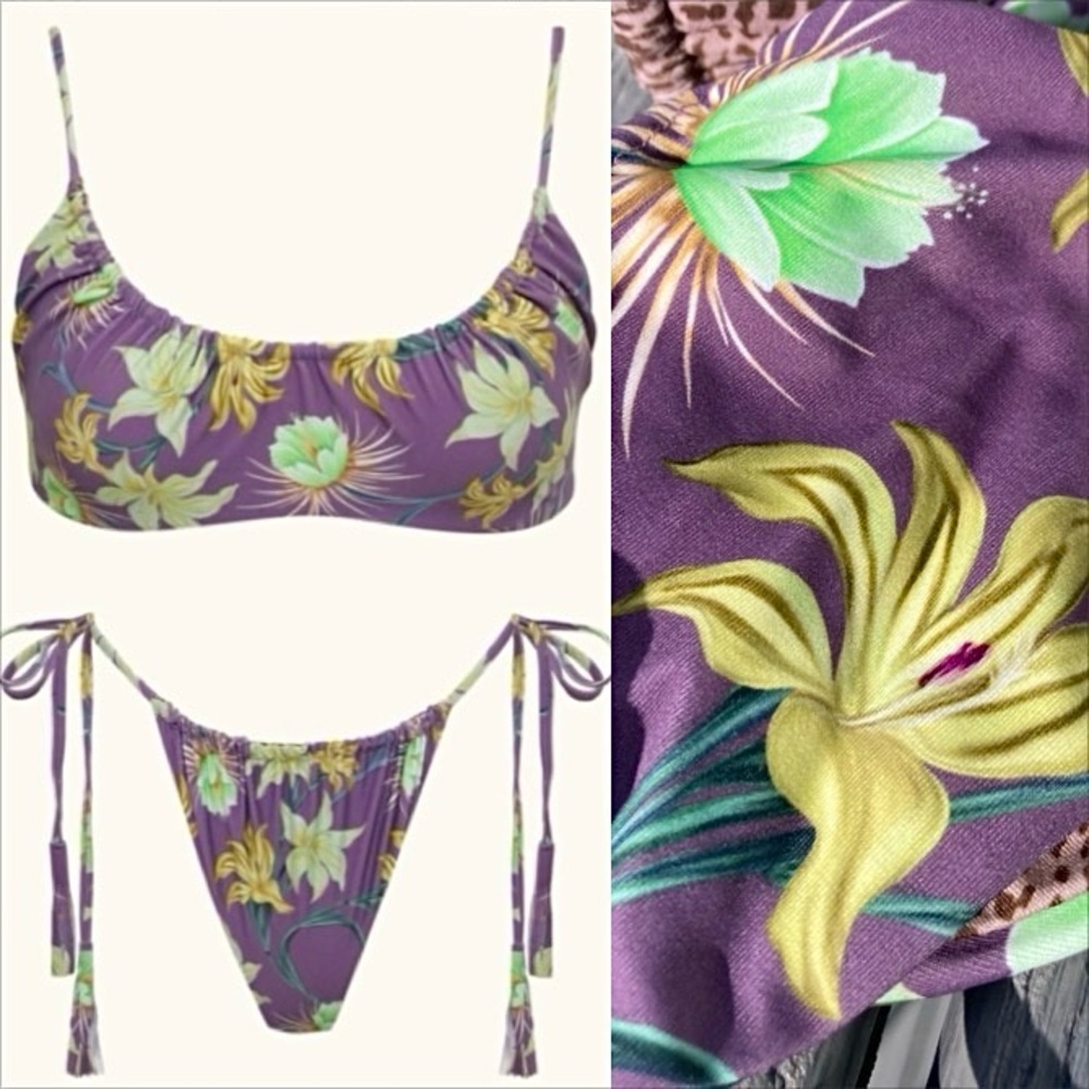 ACACIA Nia Set - Calyx Bikini Top & Taylor Cheeky Side Tie Bottom in Nia - S
